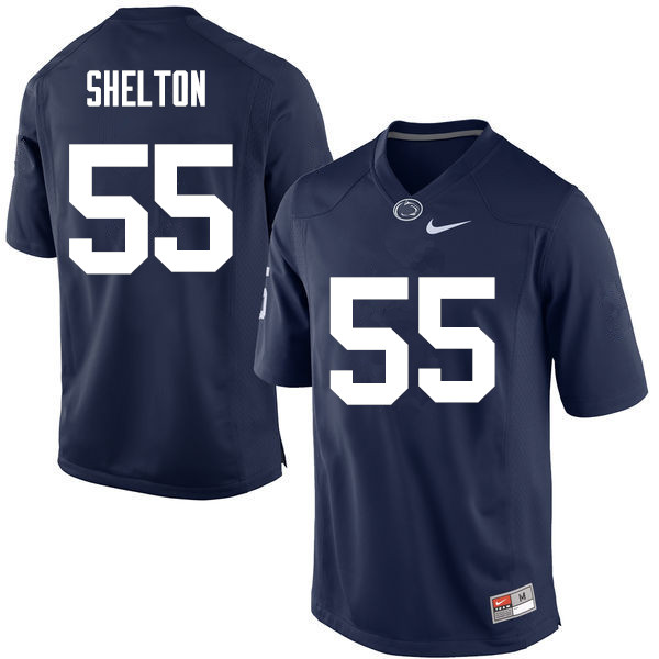 Men Penn State Nittany Lions #55 Antonio Shelton College Football Jerseys-Navy